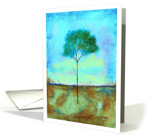 Individual, Landscape Abstract Art Painting, Lone Tall... (668763)