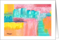 Dreamscape, Cityscape, Abstract Art Landscape Painting card