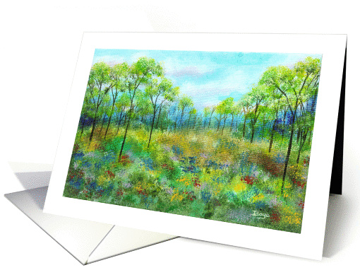 Kept Promise, Abstract Landscape Painting, Skinny Trees,... (697427)