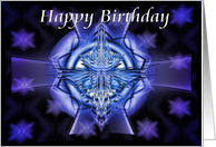 birthday blue card