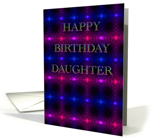 Happy Birthday Daughter Pink and Blue card (370285)