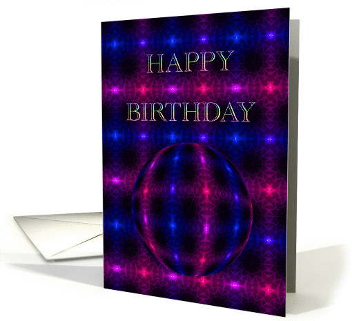 Happy Birthday  Pink and Blue card (370286)