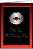 With Love on Valentines Day card