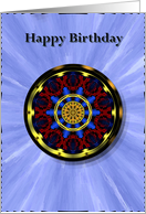 Happy Birthday abstract design card Circle card