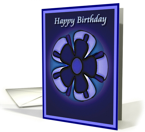 Blue Flower birthday card (387713)