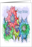 Happy Birthday Floral Design card