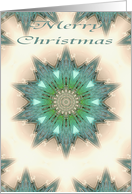 Abstract Snowflake Christmas Card