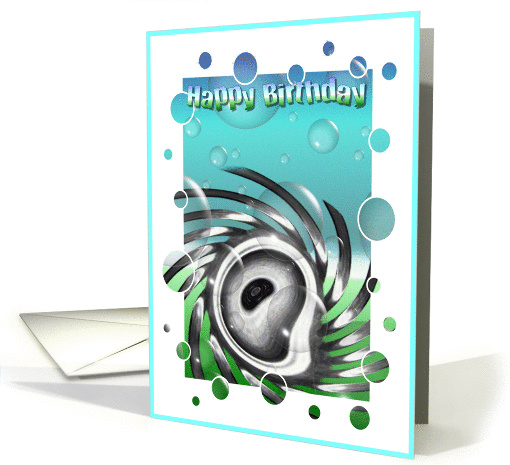Abstract Sea Urchin Birthday card (389509)