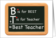 Best Teacher card