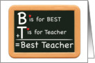 Best Teacher card