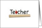 Teacher card