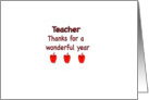 Teacher card