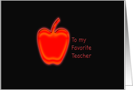Teacher card