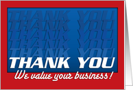 Thank you - We value...
