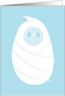 Baby Boy Roundhed Blue Welcome card