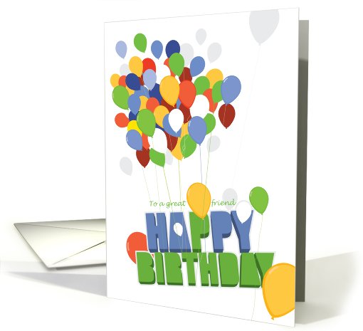 Birthday balloons card (425379)