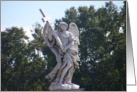 Angel with the Cross. Dominion rests on his shoulders (Isaiah 9:6) card