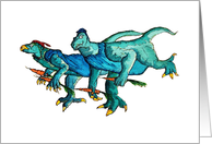 A Blank Dinosaur Card