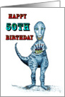 Dinosaur 50th Birthday Humor card
