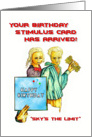 Happy Stimulus Birthday Employee card