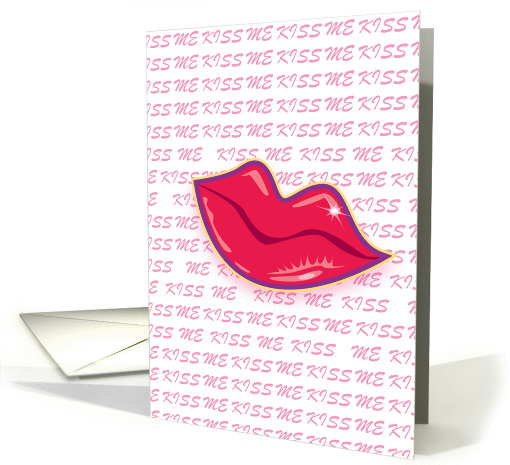 Kiss Me Lips-Blank card (375476)