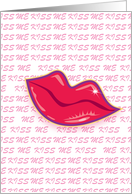 Kiss Me Lips-Blank card