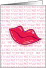 Kiss Me Lips-Blank card