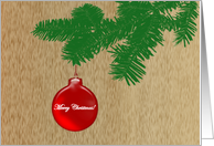 Merry Christmas Bauble-Blank card