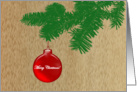 Merry Christmas Bauble-Blank card