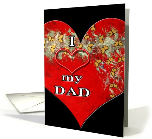 Happy Father's Day - I heart my Dad card (607889)