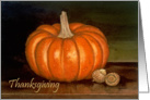 Thanksgiving pumpkin and acorn card