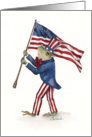 Fourth of July Patriotic Frog card