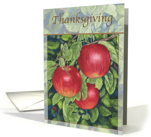 Thanksgiving Apple Trio card (1500956)