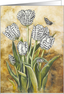 Zebra Tulips - friendship card