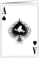 Frog Ace of Spades - thank you card