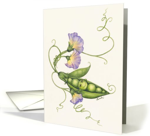 Sweet Pea Baby - baby shower card (474878)
