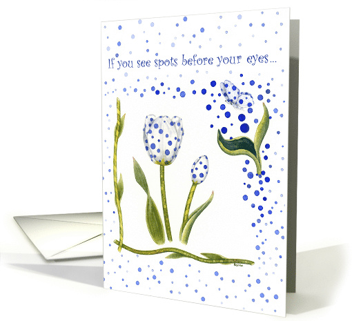 Birthday Polka Dot Tulips - Guys Drinking Humor for Men card (485960)