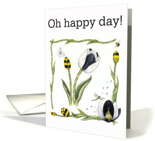 Bumble Bee Tulip - Friendship card (485971)