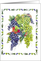 Frogs & Grapes - Autumn card