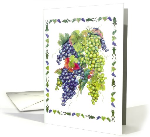 Frogs & Grapes - Wine Tasting card (500742)