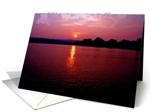 Sunset on Poquetanuck Cove card (374908)