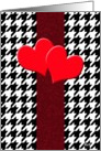 Hearts & Houndstooth Valentine card