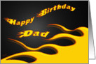 Racing Flame Birthday: Dad card