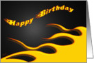 Racing Flame Birthday card