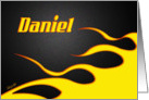 Racing Flame Birthday Daniel card