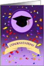 Confetti Lavendar Graduation card