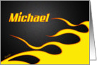 Racing Flames Michael card