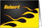 Racing Flames Robert card