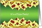 Pizza Party Invitation - custom front card