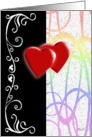Heart with Rainbow Accents: Gay Valentine’s card